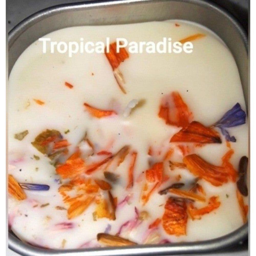 Hand crafted natural tropical Paradise candle